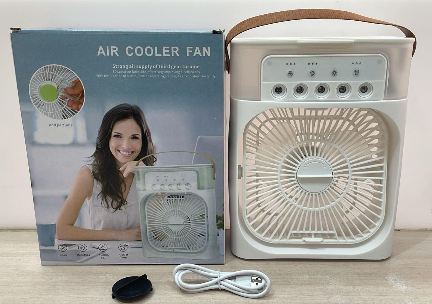 Mini Air Cooler Fan & Humidifier (USB Portable)