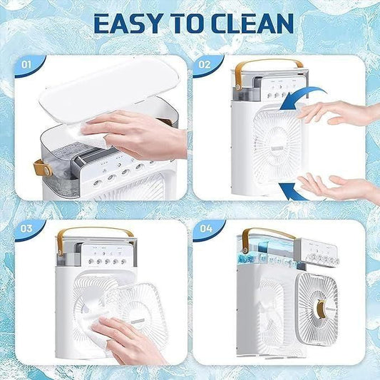 Mini Air Cooler Fan & Humidifier (USB Portable)