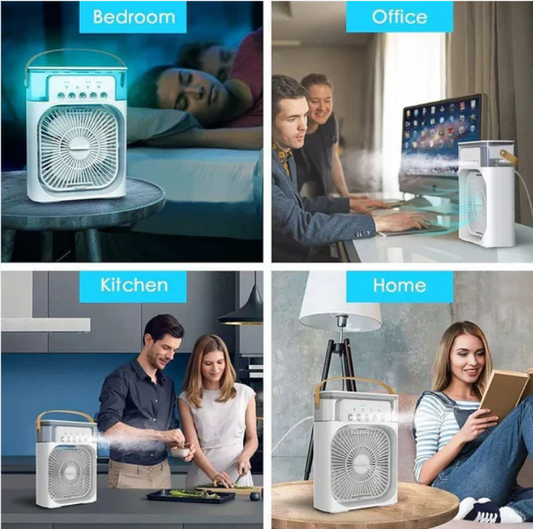 Mini Air Cooler Fan & Humidifier (USB Portable)